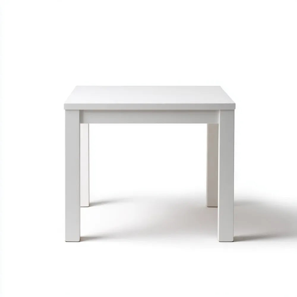Side Table Wood 45x45x45 cm - White - Modern Design